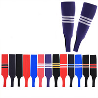 Chaussettes de baseball à hauteur du genou rayées de haute qualité, logo OEM en gros, performance élevée, chaussettes de sport pour jeunes hommes, chaussettes à étrier
