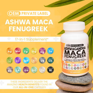 Oem Ashwagandha Maca Wortelcapsule Voor Mannen Vrouwen Allemaal In Één Biologische Zwarte Fenegriekzaden Extract <span class=keywords><strong>Capsules</strong></span> - Product Image 6
