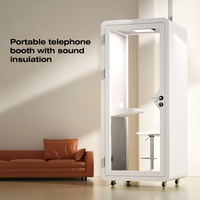 Cabinas de Oficina Insonorizadas con Estructura de Acero para Uso Comercial en Interiores y Exteriores, con Cubierta Removible y Diseño Moderno