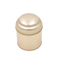 75*90mm Luxus Frosted Gold Silber Metall Tee dosen Runde Aluminium Weißblech Kerze Zinn Gläser Halter Behälter