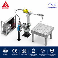 Cellule de soudage robotisée industrielle avec double poste de travail et fixation fixe pour la fabrication d'accessoires de meubles