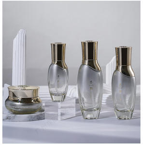 Ensemble de flacons en verre cosmétique liquide à <span class=keywords><strong>essence</strong></span> dégradée de 50-130ml à fond épais en verre diffuseur de flacons de lotion et de crème pour le visage - Product Image 6