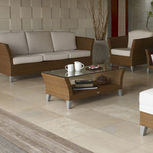 green plastic garden loungers