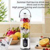 Bestseller Draadloze Draagbare Blender voor Thuisgebruik, Roestvrijstalen Messen, USB Oplaadbaar, 600ml Capaciteit, Laag Geluidsniveau, Modern Design, Dubbel