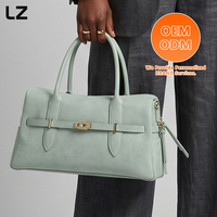 Sacs à main LZ OEM en cuir véritable texturé crocodile vintage avec logo personnalisé pour femmes, grande capacité, sac à bandoulière à poignée supérieure, directement de l'usine