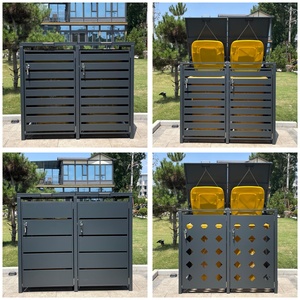 240L Kim Loại Wheelie <span class=keywords><strong>Bin</strong></span> Hộp Bền Thùng Rác Có Thể Lưu Trữ Kho Có Thể Khóa Chất Thải Thùng Bìa Thép Thùng Rác Có Thể Hộp Cho Sân Vườn - Product Image 5