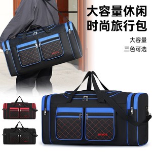 Sac de voyage en tissu Oxford pour hommes, grande capacité, séparation sec-humide, sac de rangement pour camping en plein air, noir, bleu, rouge - Product Image 4