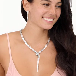 תכשיטים יוקרתיים סיטונאית שרשרת נחש זהב 18K/18K שרשרת נחש זהב 18k - Product Image 6