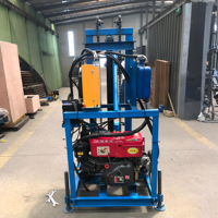 Machine de forage de puits d'eau portable, compacte, diesel, hydraulique, à carottage diamanté, pour forage profond de 120 m, destinée à l'irrigation agricole