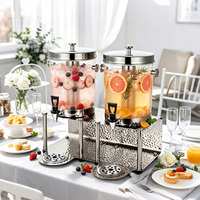Distributeur de jus de luxe en acier inoxydable, à un ou deux réservoirs, or, or rose, argent, pour hôtel, mariage, buffet, restauration