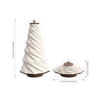 Lampe de nuit moderne en papier pliante pour arbre de Noël avec socle en bois, chargement par USB, décoration à commande tactile réglable, rechargeable