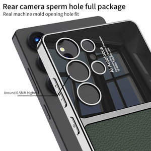 Fundas de Teléfono Móvil de Cuero Electrochapado de Lujo para S25 S26 Ultra, Textura de Fibra de Carbono, Delgadas y Resistentes a Impactos - Product Image 3