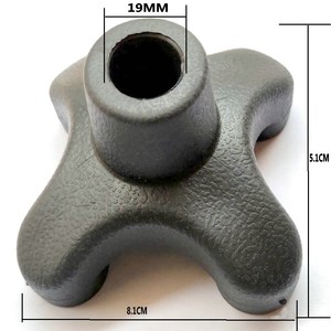 Cleye – coussinet universel pour canne, base en plastique et alliage d'aluminium, pour bâtons de marche, bâtons de randonnée, 04 - Product Image 4