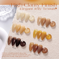 Fabricant de vernis à ongles en gel sans HEMA sur mesure, plus de 3000 couleurs, série nude translucide glacée, étiquette privée OEM, vernis à ongles en gel UV LED 15 ml