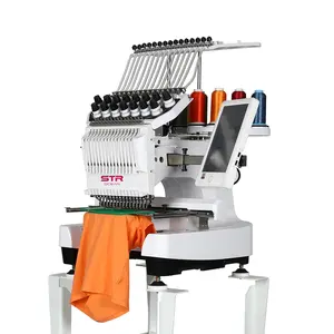 STROCEAN computerized automatic color change flat hat t shirt portable single head cheap embroidery machine