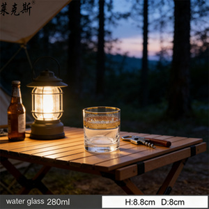 Set di Bicchieri da Whisky di Lusso per <span class=keywords><strong>Hotel</strong></span>, Stile Tumbler, Bicchieri da Gin in Quarzo Trasparente 280ml, Design Moderno e Classico di Alta Qualità - Product Image 2