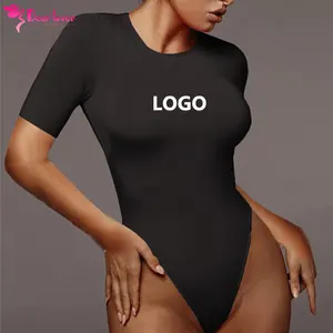 Body feminino personalizado para leopardo, peça única, logotipo personalizado, de alta qualidade, peça única