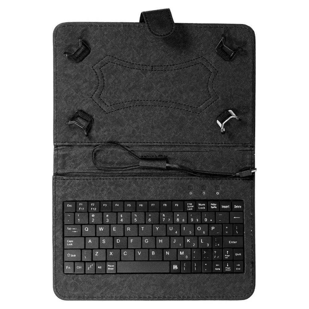Universal Micro USB laser 60 Mini kids PU leather Keyboard covers wired keyboard case for Android 8/9/9.7 inch keyboard
