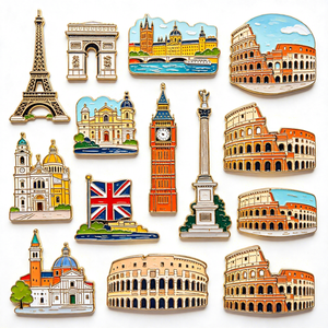 Soft Enamel 3D Metal Fridge Magnet Zinc Alloy Bulk Customizable Wedding Landmark Attraction Souvenir for Home Kitchen Decor - Product Image 1