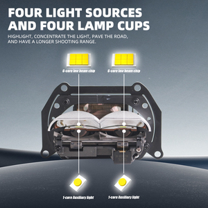 Sanvi B2 Matrix Module Biled Projecteur Lentille Quatre sources de lumière Super Lumineux Phare Pour Modification De Voiture <span class=keywords><strong>Prix</strong></span> D'usine - Product Image 4