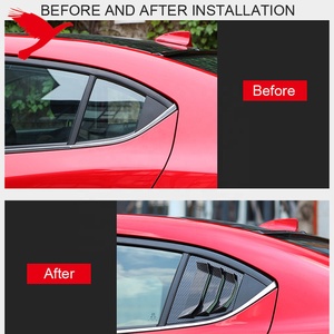 Cubiertas para Ventanas Laterales de ABS para <span class=keywords><strong>Mazda</strong></span> <span class=keywords><strong>3</strong></span> M3 Axela 2014 2015 2016 2017 <span class=keywords><strong>2018</strong></span>, 2 Piezas, <span class=keywords><strong>Accesorios</strong></span> para Automóviles - Product Image 3