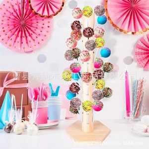 Wooden Lollipop Display Rack Tree Shape Birthday <b>Cake</b> <b>Decorating</b> <b>Supplies</b> Durable Storage Stand - Product Image 1