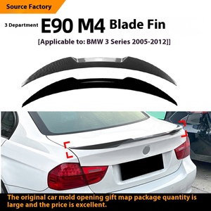 M4 E90 3ชุด2005-12ด้านหลังปีกบนสปอยเลอร์ชั้นเดียว ABS คาร์บอนไฟเบอร์อุปกรณ์ตกแต่งภายนอก AMP-Z WY-E9 WY-E90B - Product Image 2
