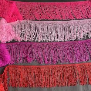 ZSY 20 CM Latin Tassel Trim Garment Accessories Soft Nylon Yarn Trim Tassel Fringe For Dance Dress