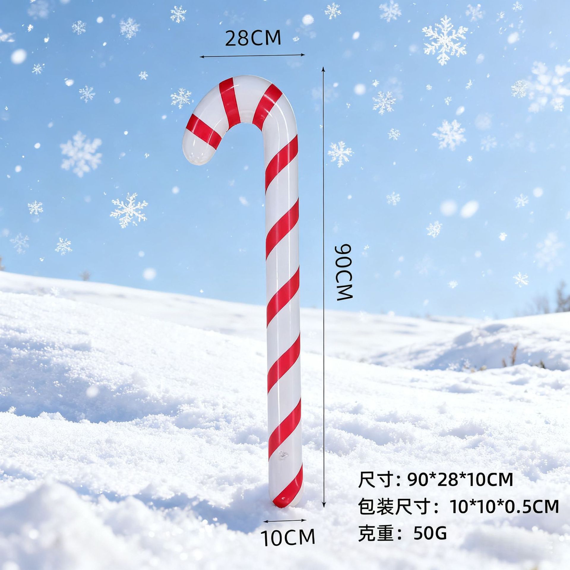 Bastón de senderismo de 90 cm (rojo)