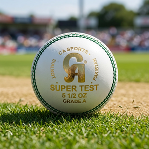 White Leather Cricket Ball <b>5</b> 1 2 Oz Grade A Seam Soccer Ball for Training Match <b>Play</b> - Product Image 2