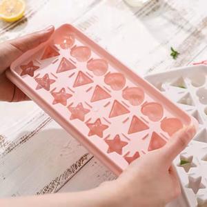 Plateau à glaçons en silicone PP à 21 cavités Moule en forme de fruit flexible et réutilisable pour congélateur pour usage domestique Moule à glace en <span class=keywords><strong>plastique</strong></span> - Product Image 1