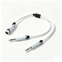 Connecteur XLR mâle-femelle vers double TRS mâle 6,35 mm (1/4 po) – Câble audio Y Splitter avec gaine en PVC pour mixeur, amplificateur, synthétiseur