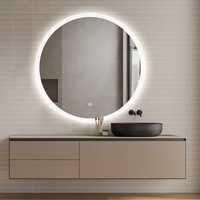 Miroir de salle de bain intelligent à LED avec capteur anti-buée, variateur d'intensité, 3 températures de couleur, haut-parleur Bluetooth, pour salon, appartement, villa