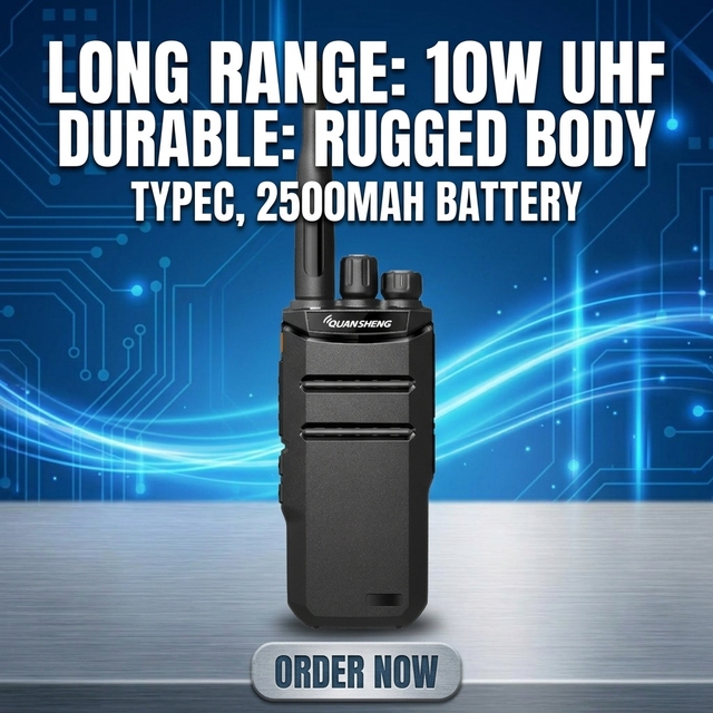 10W UHF Handheld Radio Walkie Talkie RADIO UHF 400-470MHz Analog Professional Talkie High Power Long Range
