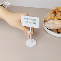 Panneau de prix de table rectangulaire mat blanc ou noir, support de présentation pour boulangerie, croissants et gâteaux