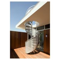 Optima Escalier en colimaçon en métal noir pour bureau avec escalier en colimaçon au fini mat