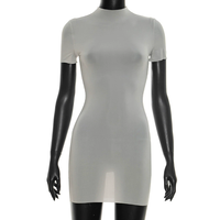 GHY6778 Nouvelle Robe Sexy Transparente à Manches Courtes et Couleur Unie pour Femme – Collection Printemps – Robes Tendance Amincissantes pour Femme – Vente en Gros