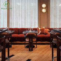 HUALIN Canapé de Restaurant Moderne de Luxe, Banquette d'Hôtel et de Café, Table et Chaises de Banquette pour Restaurant Thématique