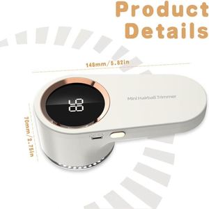 Portable Minimalist <b>LED</b> Black Shaver USB-Charging Fuzz Trimmer 6-Blade 500mAh Battery CE Certified Dual Voltage Dimmable <b>Mini</b> - Product Image 2