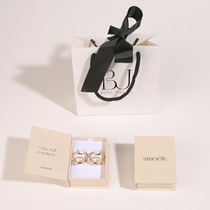 Custom Logo Recyclable Magnetic Closure Square <b>Book</b>-Style Satin-Lined Paper Jewelry <b>Box</b> for Ring Earring Necklace Packaging <b>Box</b> - Product Image 5