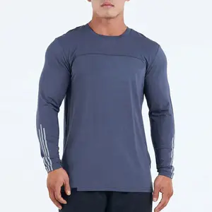 Custom High Quality Oversize Heat Transfer Print Cotton Sport T-Shirt Long Sleeve Shirts For Men