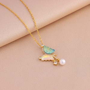 Şifa taşı kolye klavikula zinciri moda Rhinestones gerdanlık titanyum çelik altın kaplama kolye takı - Product Image 5