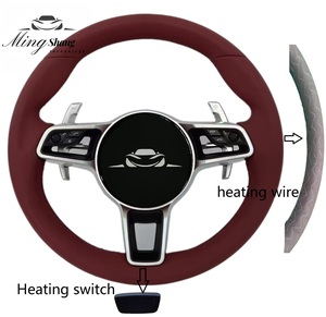 Volant chauffant pour <span class=keywords><strong>Porsche</strong></span> Panamera Macan Cayenne Taycan 718 Cayman GT4 RS <span class=keywords><strong>911</strong></span> Carrera Targa <span class=keywords><strong>911</strong></span> <span class=keywords><strong>GT3</strong></span> <span class=keywords><strong>911</strong></span>.2 991 992 GT2 - Product Image 1