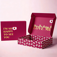 Boîtes d'expédition en carton ondulé durables avec logo personnalisé imprimé, boîtes cadeaux pliables avec bande adhésive, faible MOQ