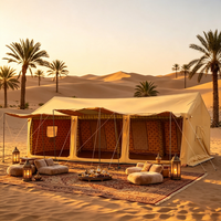 Tente de glamping gonflable de luxe, grande, résistante au vent, en tissu Oxford 600D, abri extérieur pour le camping dans le désert dans les pays du Moyen-Orient