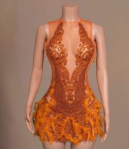 MF ชุดพรอมเปิดไหล่และขนนกประดับพลอยเทียมแขนกุดสำหรับคลับเซ็กซี่ - Product Image 1