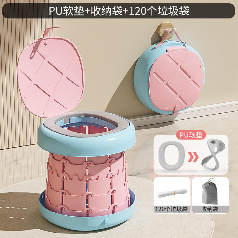 กระเป๋าเก็บของแบบแข็งสามชั้นสีชมพูเชอร์รี่ 20