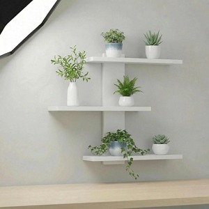 <b>Wall</b> <b>Mounted</b> <b>Shelf</b> Rectangle Storage Rack For Plants Ornaments Display Indoor Use - Product Image 1