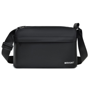 Msport Men's Crossbody <b>Bag</b> Black Oxford Cloth Large Capacity Commuter Shoulder <b>Bag</b> - Product Image 4