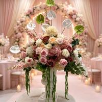 Dekorasi Bunga Mewah untuk Pernikahan & Acara, Rangkaian Bunga Meja, Centerpiece Bunga Pernikahan, Centerpiece Meja Pernikahan